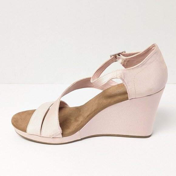 🆕 Toms Women's Pink Wedge Sandals New In Box 11 Wide - Picture 4 of 6